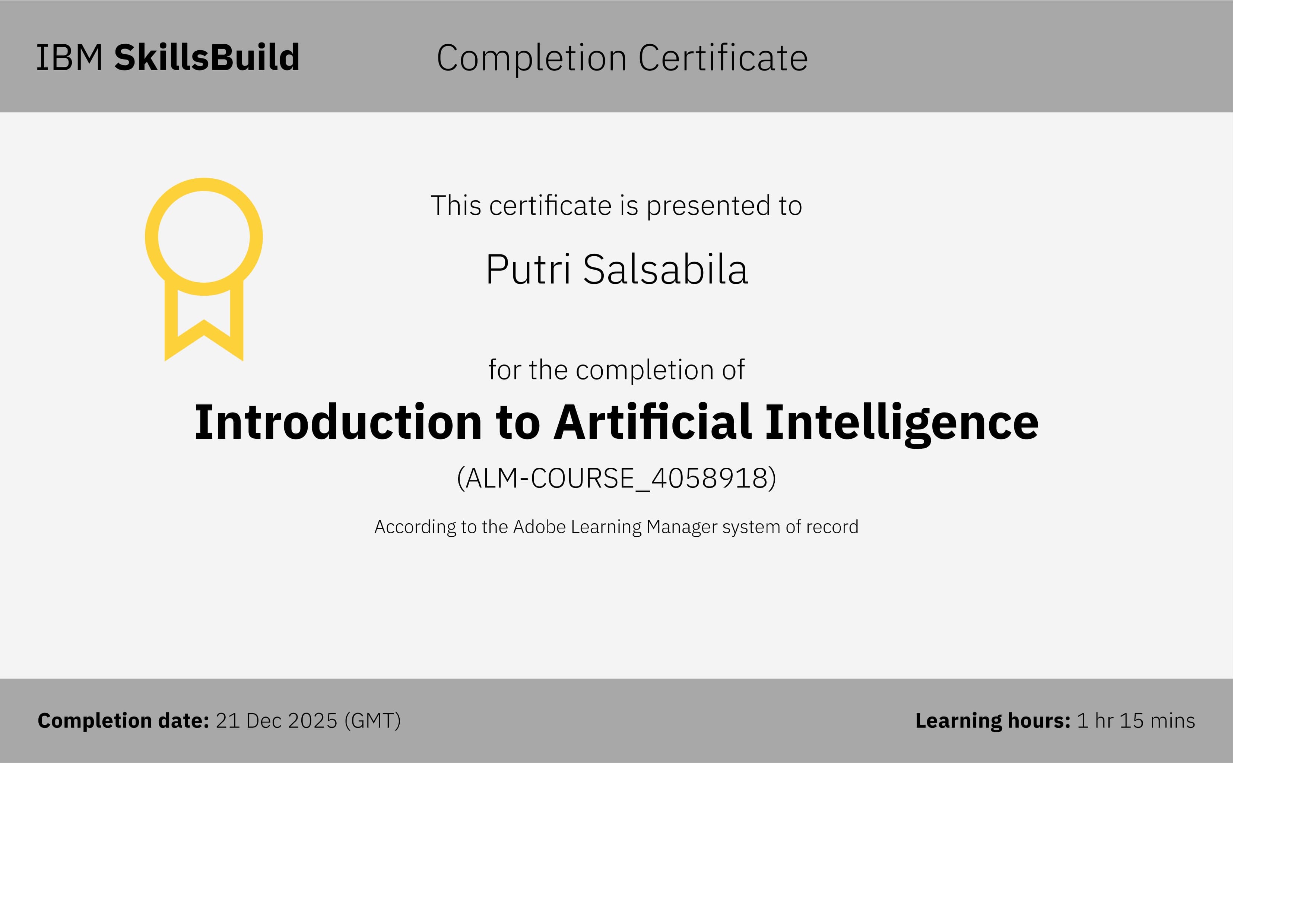 Introduction to Artificial Intelligence