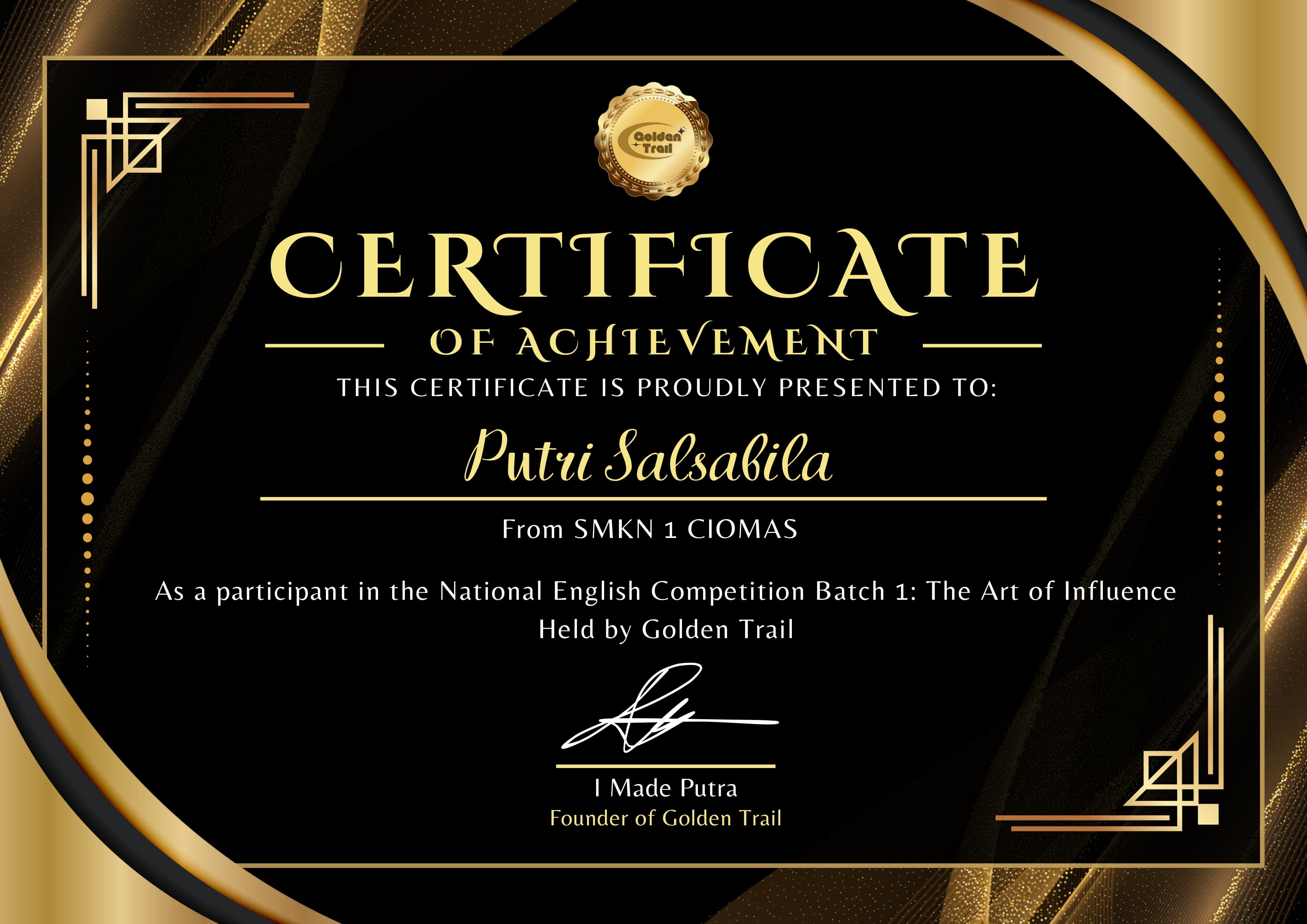 National English Competition Batch 1